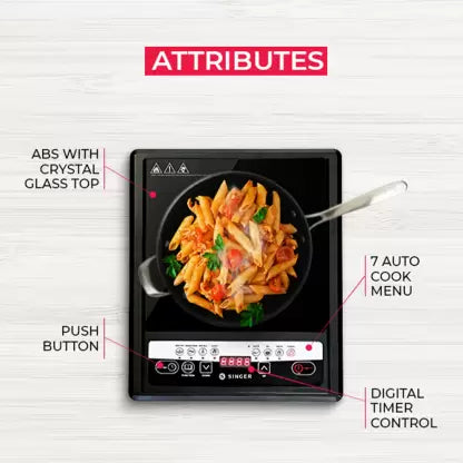 Singer Venus Induction Cooktop  (Black, Push Button) Singer Venus Induction Cooktop  (Black, Push Button)